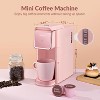 Mecity Mini Coffee Maker - K-Cup/Ground Coffee/Tea, Single Serve, Auto Shut-Off Pink - 3 of 3