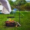 NAYSAYE Grill Racks Swivel Campfire Grill with Adjustable Grate and Hanger Rod for Outdoor Cooking, Black, 29.3"*23"*48" - 2 of 4
