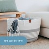 CleverMade XL Rope Basket Stone Gray - 3 of 4