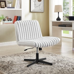 Roundhill Blynn Adjustable Swivel Criss Cross Chair, Wide Seat Office Chair Vanity Chair - 1 of 4