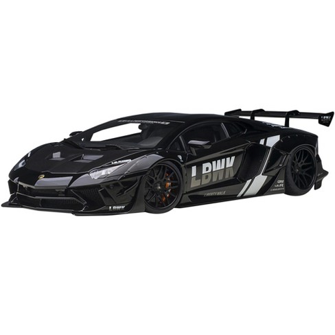 Lamborghini Aventador Liberty Walk Lb-works Livery Black With Carbon Hood  Limited Edition 1/18 Model Car By Autoart : Target