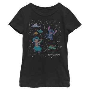 Girls Lilo & Stitch Aloha From Space T Shirt - 1 of 4