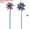 4E's Novelty Patriotic Pinwheels 12 Pack - Party Favors for Kids & Adults, July 4th Wind Spinners - American Flag-Themed for Outdoor Decorations - 2 of 4