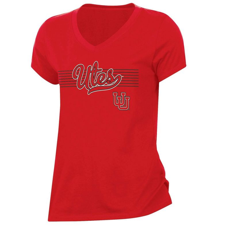 NCAA Utah Utes Women&#39;s V-Neck T-Shirt, 1 of 4