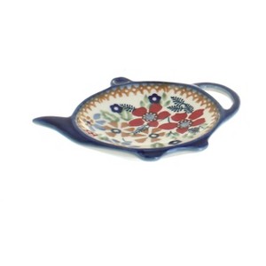 Blue Rose Polish Pottery P094 Manufaktura Teabag Holder - 1 of 2