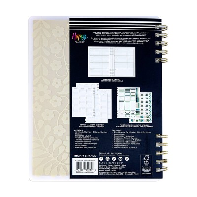 The Happy Planner 2025 Weekly/Monthly Planner 9.75"x8.75" Classic Green Garden: Happy Brands Adult Agenda, Twin-Wire Binding