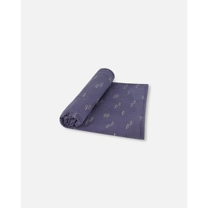 Deux par Deux Boy Printed Muslin Blanket Navy Blue Paper Boats - 1 of 4