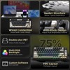 MaseiKar B75 Mechanical Keyboard,75% Layout with Knob,Hot Swappable RGB Backlit Gasket Mounted, Double-Shot PBT Keycaps(Black, Milk V2 Linear Switch) - 2 of 4