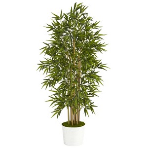 HomeStock  5.3 ft. Artificial Bamboo Tree in Planter for Indoor/Outdoor - 1 of 3