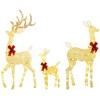 ACEPANO 52.80 in. H Set of 3 Christmas Deer Family Set Decorations For Indoor, Outdoor, Patio & Lawn-Silver - 4 of 4