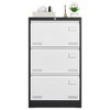 3 Drawer Lateral File Cabinet, Metal Lockable File Cabinet With Lock For Legal/Letter/A4/F4, Locking Filing Cabinet With Anti Tipping Function - 2 of 4