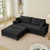 Mjkone Modern Extra-Large Corduroy Upholstered Modular Sectional Sofa Set,Deep Seat Sleeper Chair Indoor with Ottoman - 3 of 4