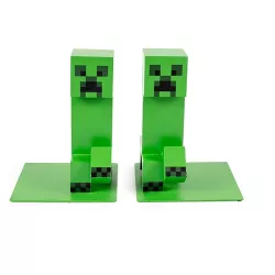 Ukonic Minecraft 6-Inch Creeper Bookends  | Set of 2