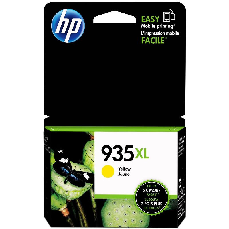 HP Inc. 935XL High Yield Yellow Original Ink Cartridge, ~825 pages, C2P26AN#140, 1 of 9