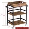 SKONYON 3-Tier Kitchen Cart Rolling Bar Cart on Wheels Kitchen Microwave Stand - 3 of 4