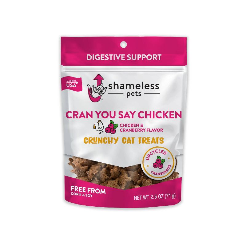 Shameless Pets You Say Chicken &#38; Cranberry Flavor Crunchy Cat Treat - 2.5oz, 1 of 7