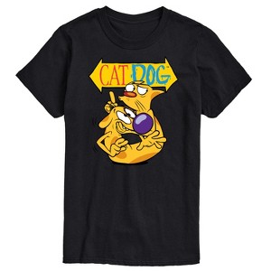 Men's - Nickelodeon - Cat Dog Sign Short Sleeve Graphic T-Shirt - 1 of 4