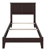 Atlantic Furniture Madison Twin Traditional Bed with Open Footboard and Turbo Charger in Espresso - image 4 of 4