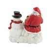 Roman 7.75 In Snowman With Santa Red Bird Cardinal Figurines - 2 of 3
