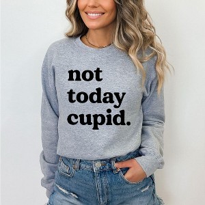 Simply Sage Market Women's Graphic Sweatshirt Not Today Cupid - 1 of 4