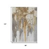 Ivory And Gold Abstract Washable Indoor Outdoor Area Rug - 3 of 3