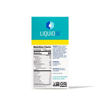 Liquid I.V. Sugar Free Hydration Multiplier Vegan Powder Electrolyte Supplements - Lemon Lime - 0.45oz/10ct_3