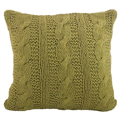 20"x20" Oversize Cable Knit Design Square Throw Pillow - Saro Lifestyle - image 1 of 4