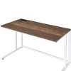 XIYUYEU Home Office Desk Simple Writing Desk with USB Ports and Walnut Wooden Desktop for Office, Study - 4 of 4