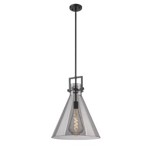 Newton Cone - 1 Light Stem Hung Pendant In Industrial Style-20.38 Inches Tall and 16 Inches Wide - 1 of 1