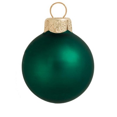 Northlight 8ct Matte Glass Ball Christmas Ornament Set 3.25" - Emerald Green