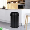 65L Open Top/Swing Open Trash Can Commercial Grade Heavy Duty Brushed Stainless Steel Waste Bins - 4 of 4