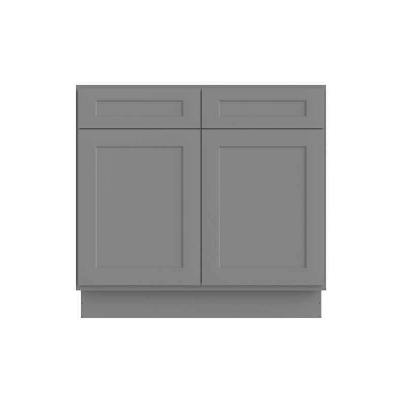 HOMLUX 36 in. W  x 21 in. D  x 34.5 in. H Bath Vanity Cabinet without Top in Shaker Grey, 1 of 7