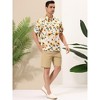 Lars Amadeus Men's Sunflower Printed Short Sleeve Button Down Hawaiian Shirt - 4 of 4