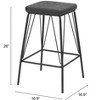 Zuo Samuel Counter Stool (Set of 2) Vintage Black - 3 of 4