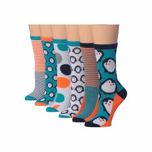 Penguin Pop Crew Socks - 6 Pack - 1 of 4