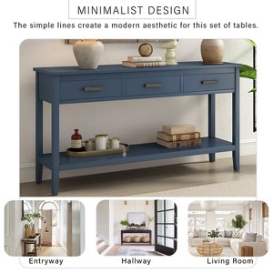 NicBex Contemporary Narrow Console Table with Storage,Entryway Table with Drawers & Bottom Shelf,Foyer Table for Entryway,Hallway,Living Room - 1 of 4