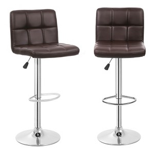 BestMassage Bar Stools Set of 2 Modern Adjustable Height Bar Stool Counter Bar Stool - 1 of 4