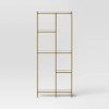 72" 3 Shelves Faux Marble and Metal Book Rack Gold - Threshold™: Contemporary Display Storage - 4 of 4