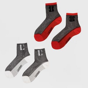 LECHERY Women's Signature Logo L Sheer Crew Socks (2 Pairs) - 1 of 4