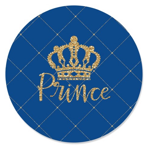 Big Dot Of Happiness Royal Prince Charming - Baby Shower Or Birthday Party  Paper Charger And Table Decorations - Chargerific Kit - Place Setting For 8  : Target