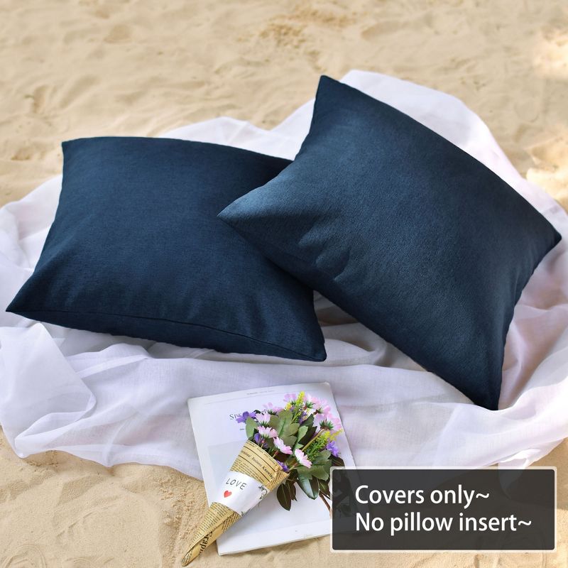 PiccoCasa Waterproof Decors Cushion Sofa Throw Pillow Covers 2 Pcs, 4 of 9