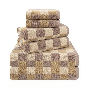 American Soft Linen Wizard Collection 100% Combed Cotton Luxury 6 Piece Towel Set, Yarn Dyed Ultra Soft and Plush Towels for Bathroom - 1 of 4