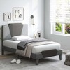 Costway Full/Qween/Twin Size Upholstered Platform Bed Frame Velvet Headboard Mattress Foundation - 2 of 4