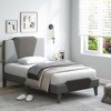 Costway Full/Qween/Twin Size Upholstered Platform Bed Frame Velvet Headboard Mattress Foundation - image 2 of 4