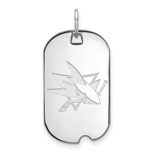 Black Bow Jewelry Sterling Silver San Jose Sharks NHL Pendant - 1 of 3