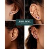 6 Pairs Stud Earrings Set, Hypoallergenic Cubic Zirconia Earrings 316L Stainless Steel CZ Earrings 3-8mm - 2 of 4