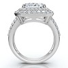 Pompeii3 Certified 6Ct Aria Emerald Diamond Engagement Ring 14k Gold/Platinum Lab Created - 2 of 4