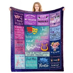 Theater Blanket Gifts for Women, for Girls, Musical Theater Present for Men, Birthday Gifts for Women - 1 of 4