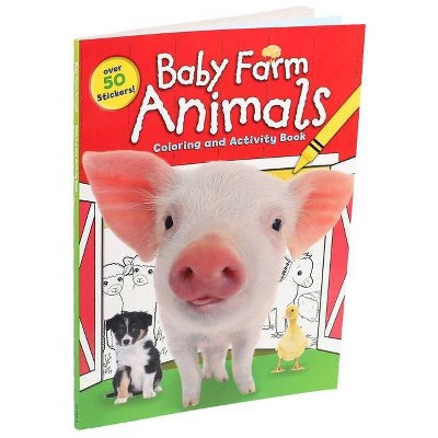 Baby Farm Animals Coloring and Activity Book - (Coloring Fun) by  Editors of Silver Dolphin Books (Paperback)