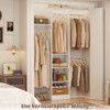 Besiost 20-96'' W Closet System with Hanging Rods and Shelves, Closet Organizer for Bedroom - 4 of 4